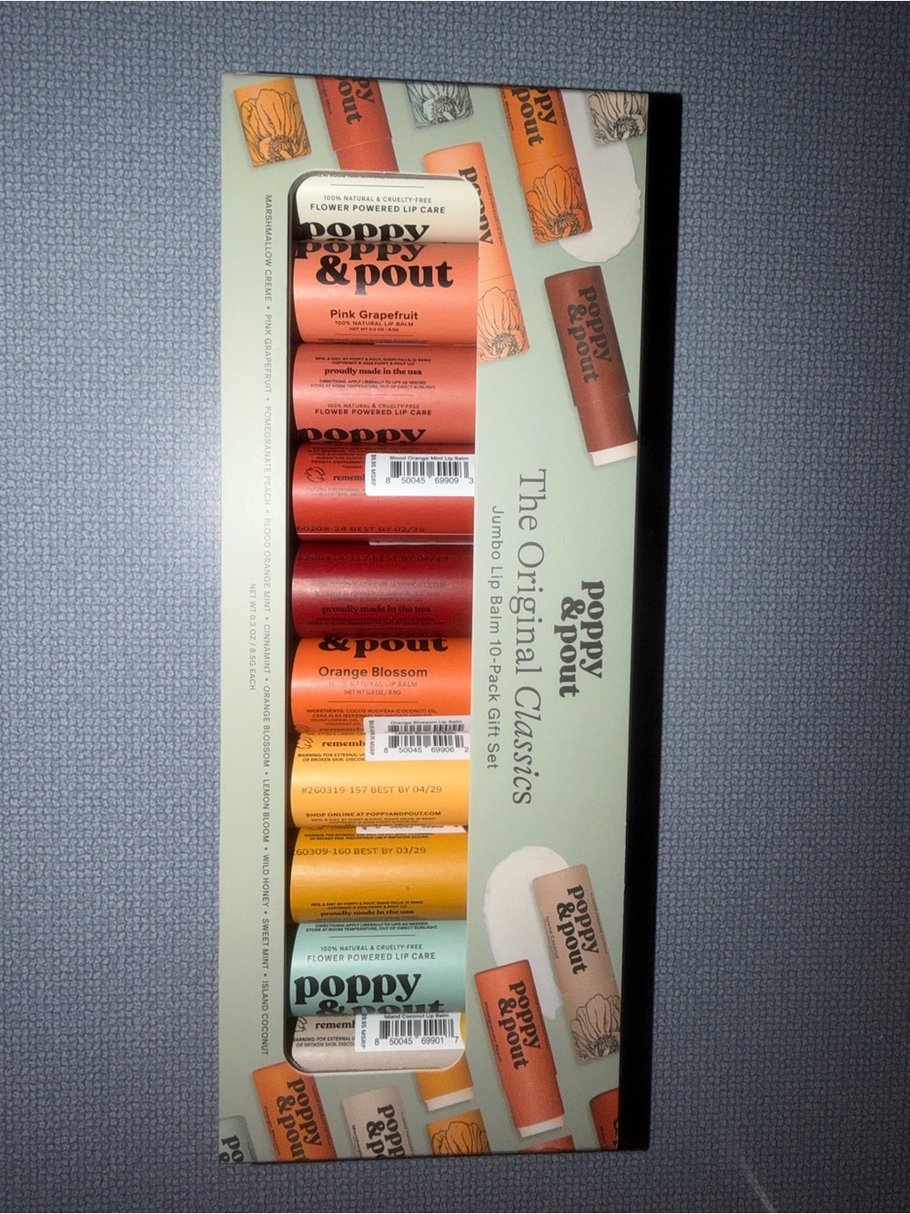 Poppy & Pout The Original Classics Jumbo Lip Balm 10 Pack Gift Set - Picture 4 of 5